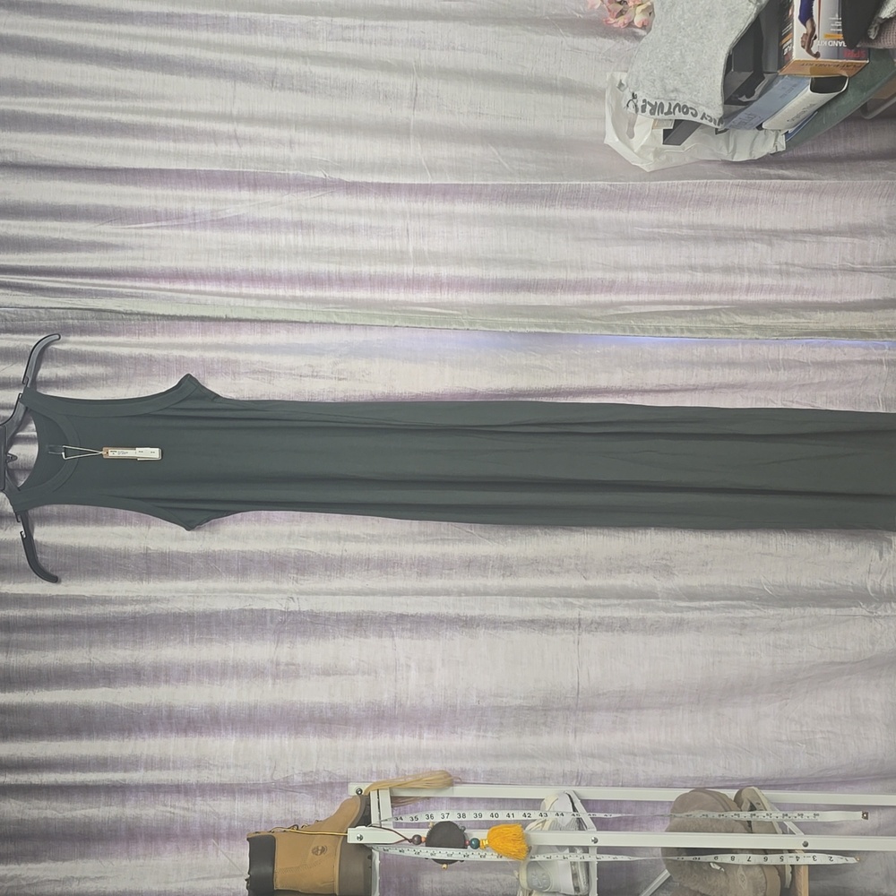 SKIMS NWTSoft Lounge High Neck Maxi - Deep Sea Size L - Picture 3 of 4